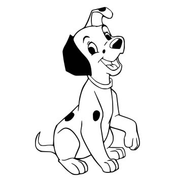 Desenho De Pequena Penny dálmata Para Colorir