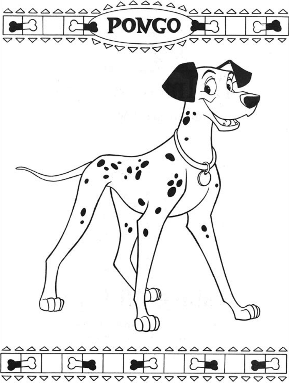 Desenhos de 101 Dálmatas para Colorir