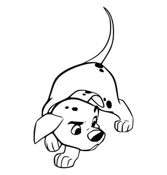 Desenho De Rolly dálmata Caminhando Para Colorir
