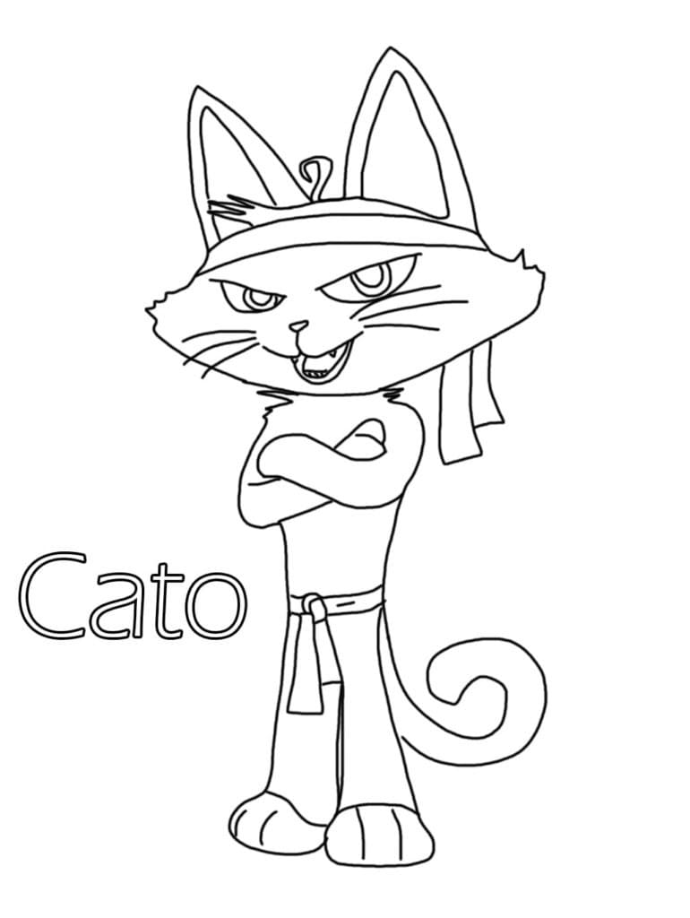 Desenho Cato de 44 Gatos para Colorir