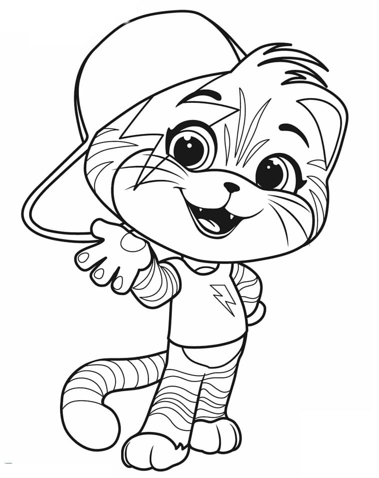 Desenho Lampo de 44 Gatos para Colorir