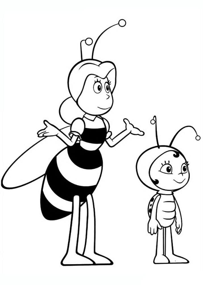 Desenho a Abelha Maia 11 para Colorir