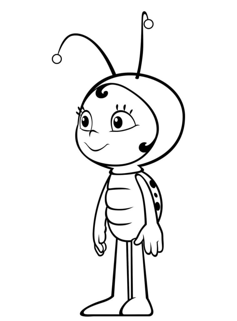 Desenho a Abelha Maia 14 para Colorir
