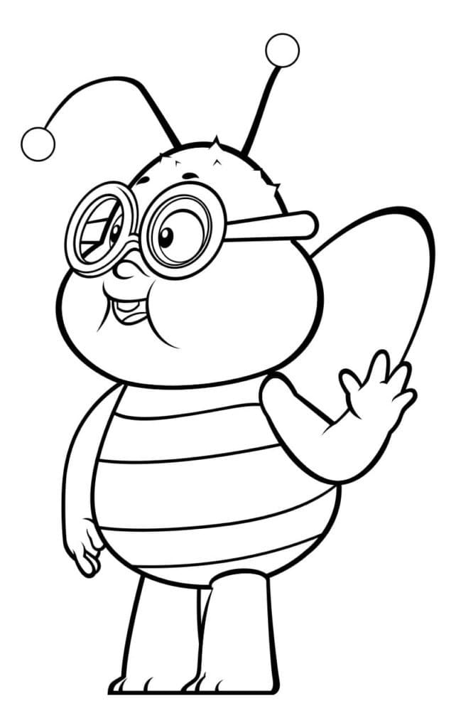 Desenho a Abelha Maia 15 para Colorir