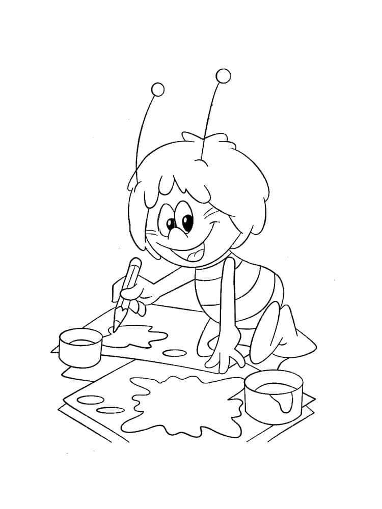 Desenho da Abelha Maia Sê Divertindo Colorindo