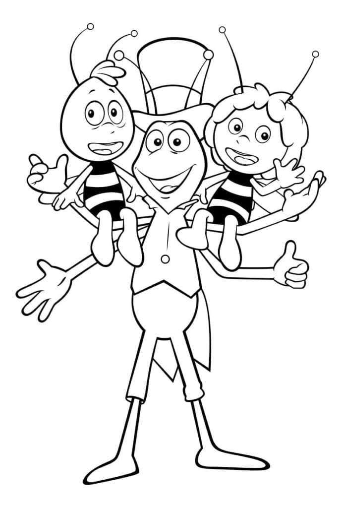 Desenho Flip Maia e Willy para Colorir