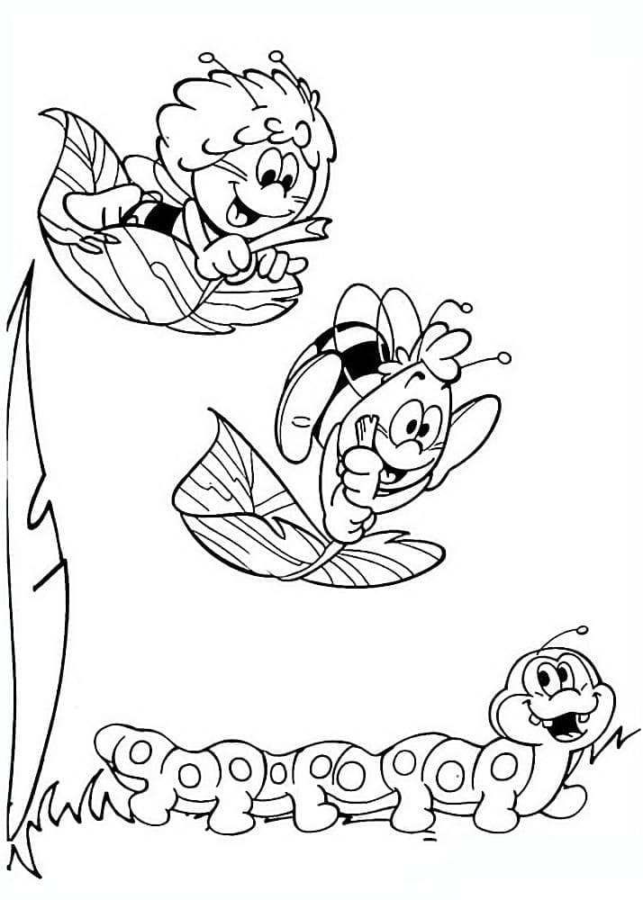 Desenhos de Abelha Maia para Colorir