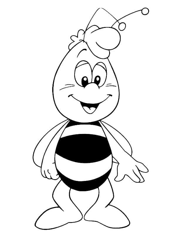 Desenho Willy de a Abelha Maia para Baixar em Pdf e Colorir