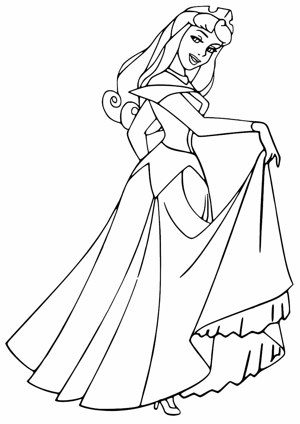 Desenho de a Bela Adormecida Download Grátis para Colorir