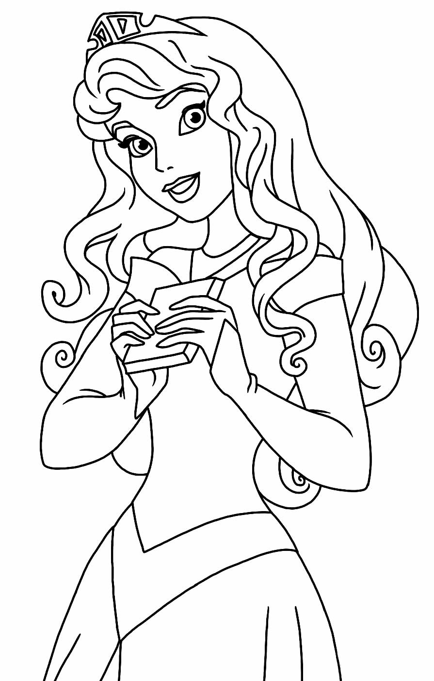 Desenho de a Bela Adormecida Download para Imprimir e Colorir