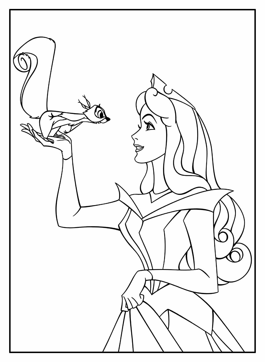 Desenho de a Bela Adormecida Grátis Download para Colorir