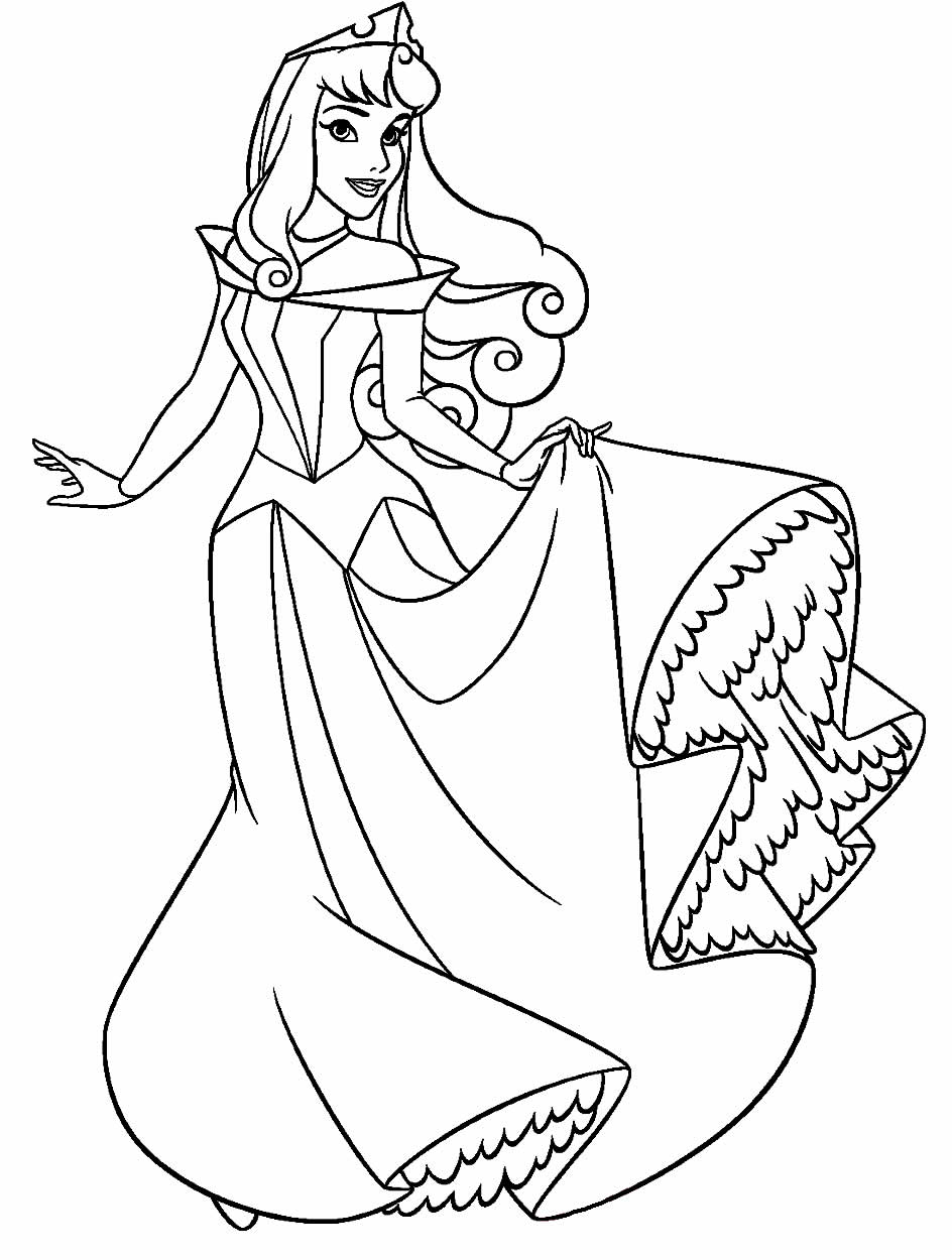 Desenho de a Bela Adormecida Imprimivel para Imprimir e Colorir