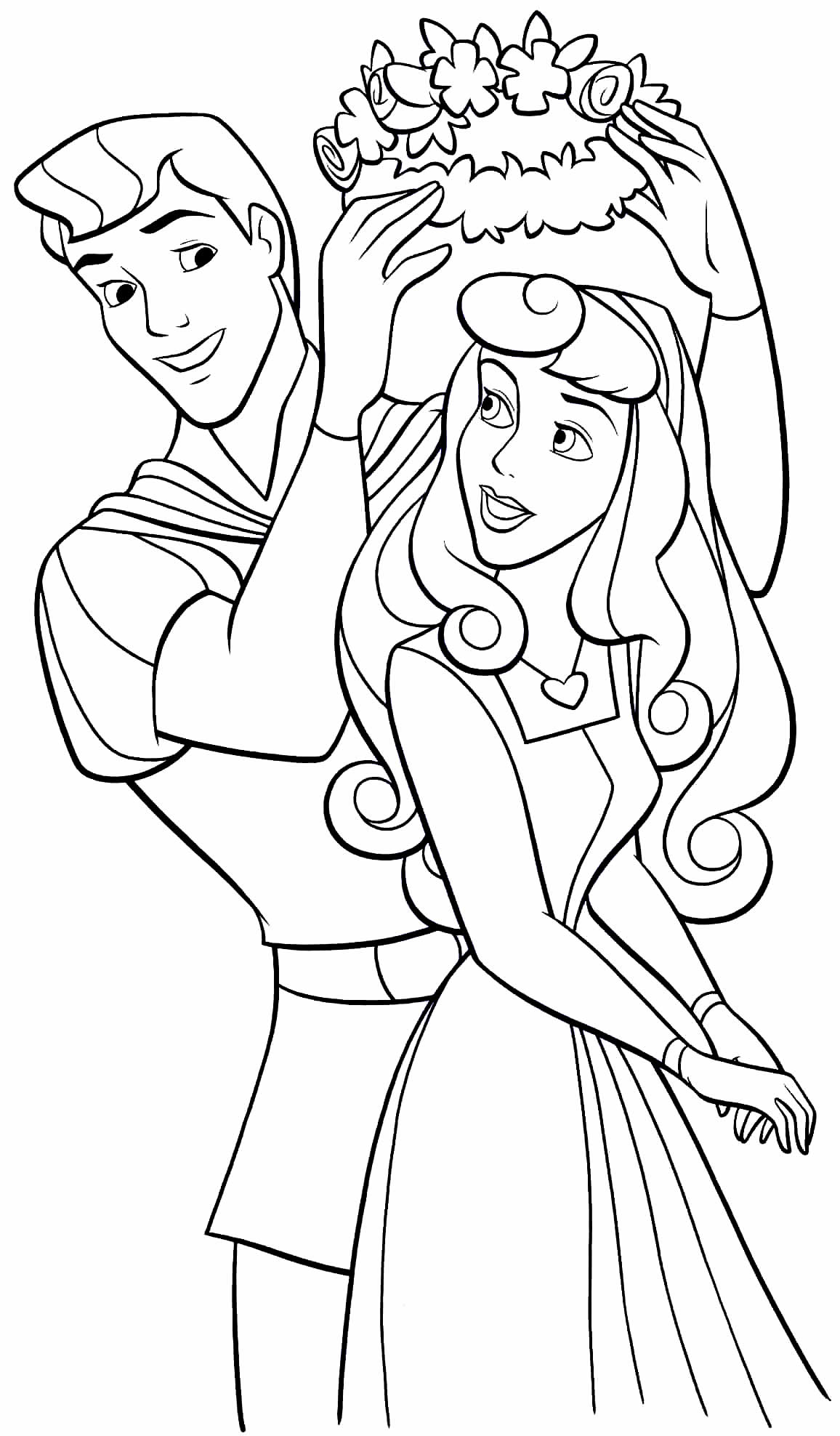 Desenho de a Bela Adormecida para Colorir e Imprimir Grátis