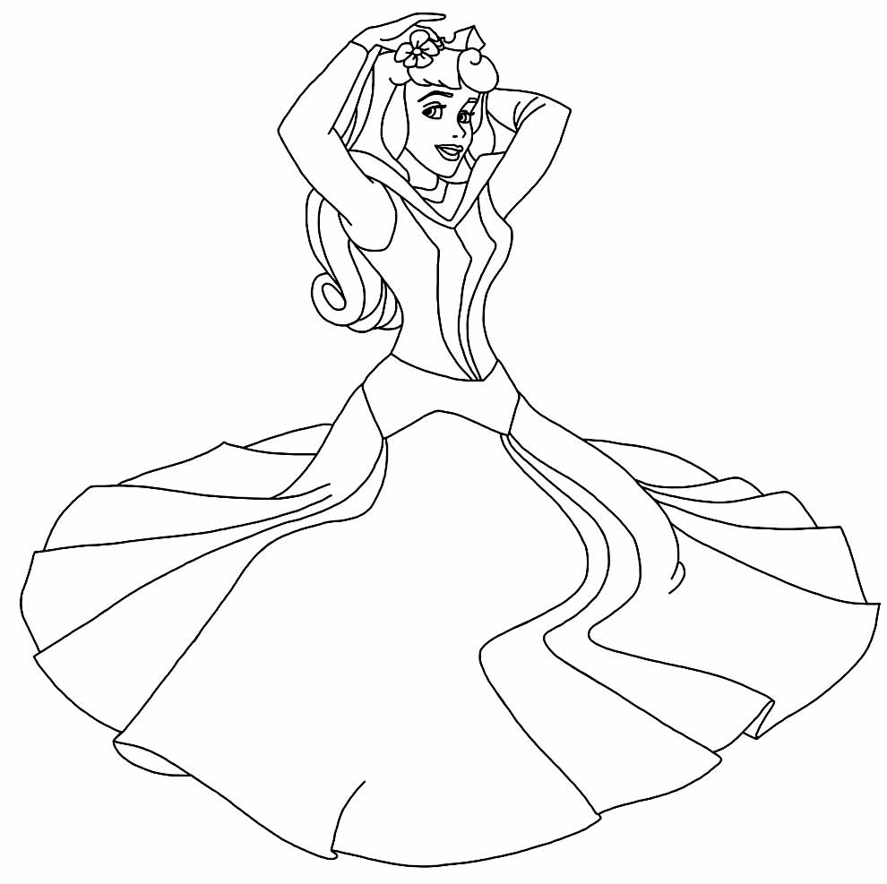 Desenho de a Bela Adormecida para Colorir Pdf Imprimivel