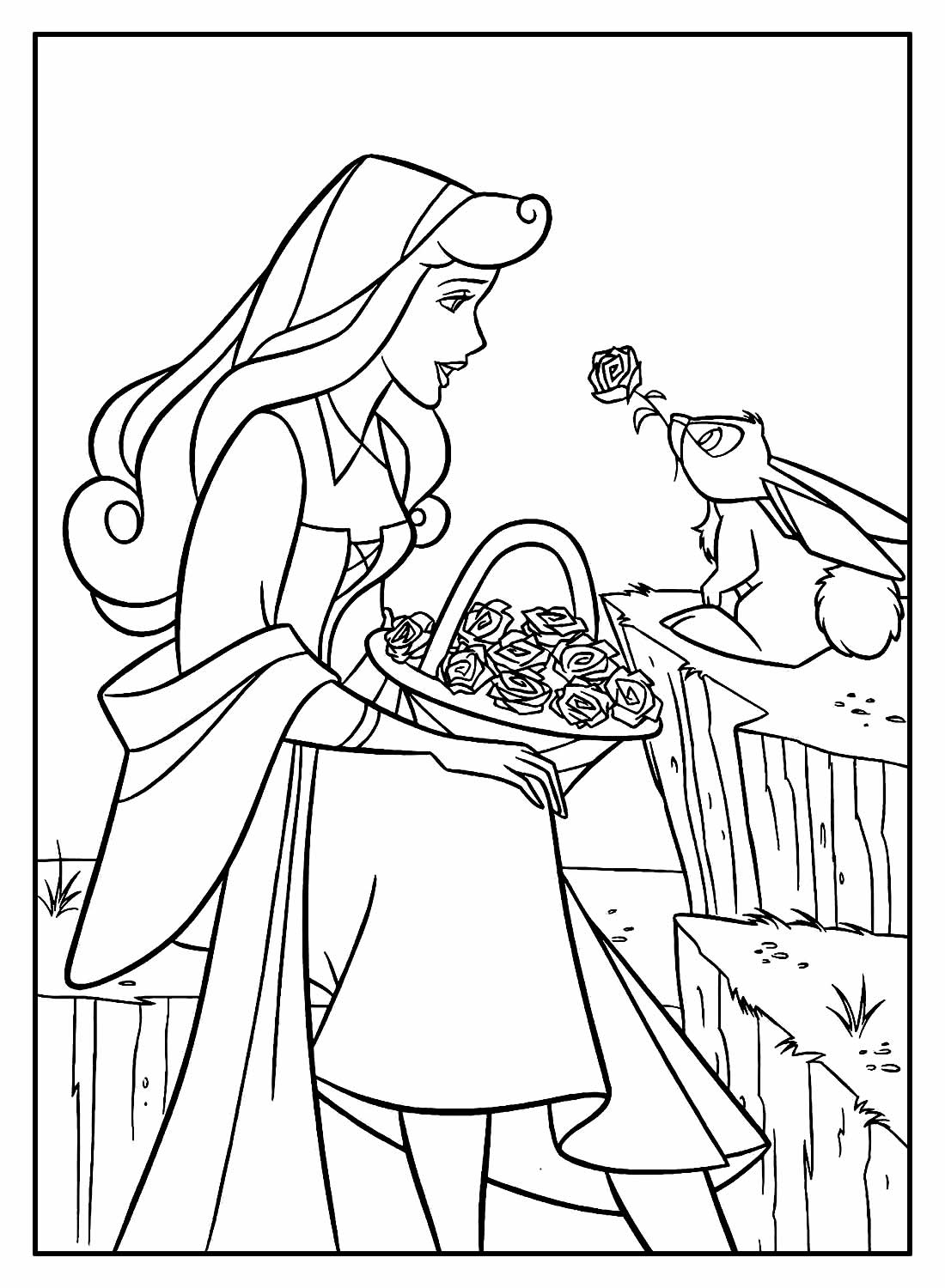 Desenho de a Bela Adormecida para Imprimir Pdf Grátis