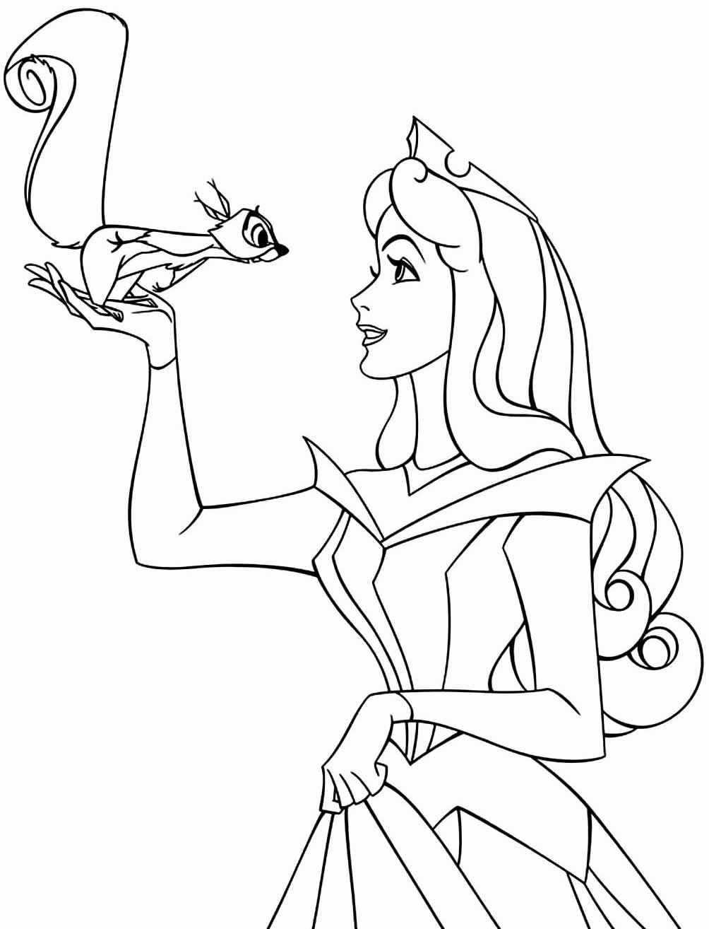 Desenho de a Bela Adormecida Pdf para Colorir e Imprimir