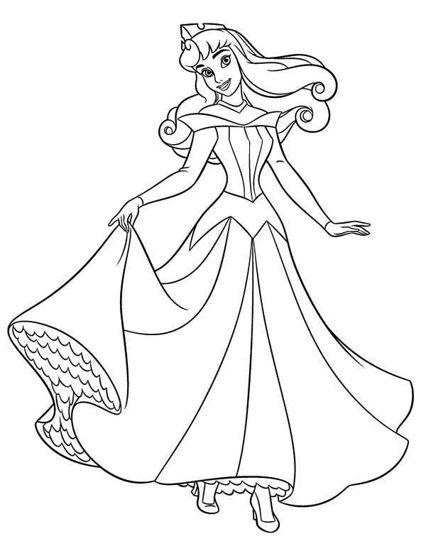 Desenho de a Bela Adormecida Pdf para Colorir