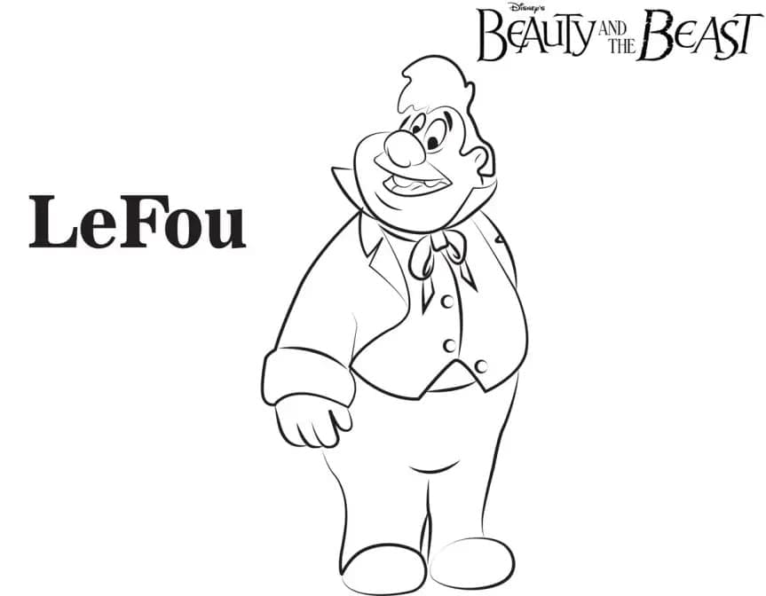 Desenho de Lefou de a Fera e Bela para Colorir