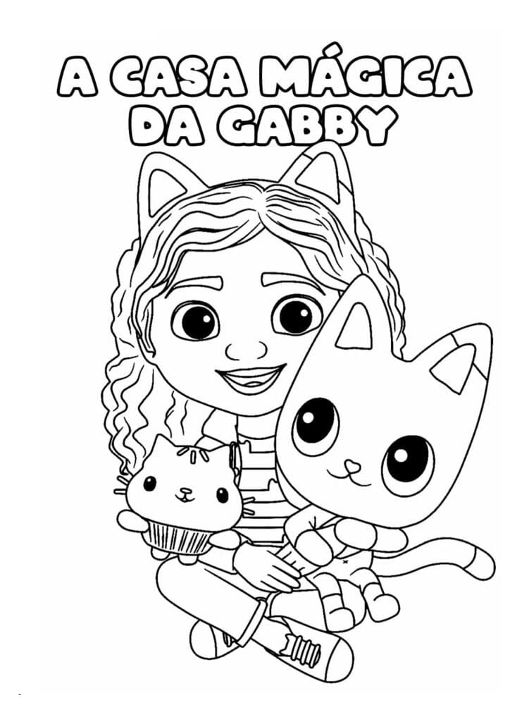 Desenho da Casa Mágica da Gabby para Colorir