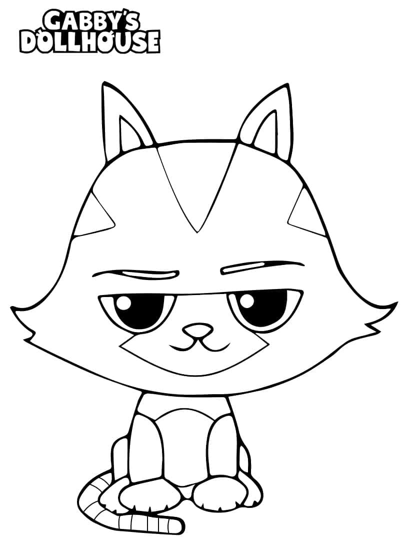 Desenho de Catrat de a Casa Mágica da Gabby para Colorir