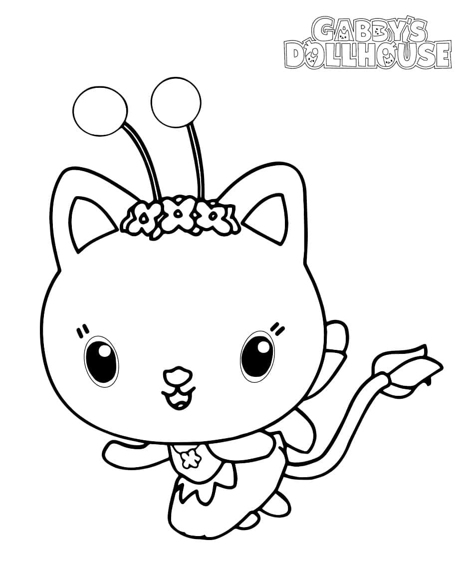 Desenho de Kitty Fairy de a Casa Mágica da Gabby para Colorir