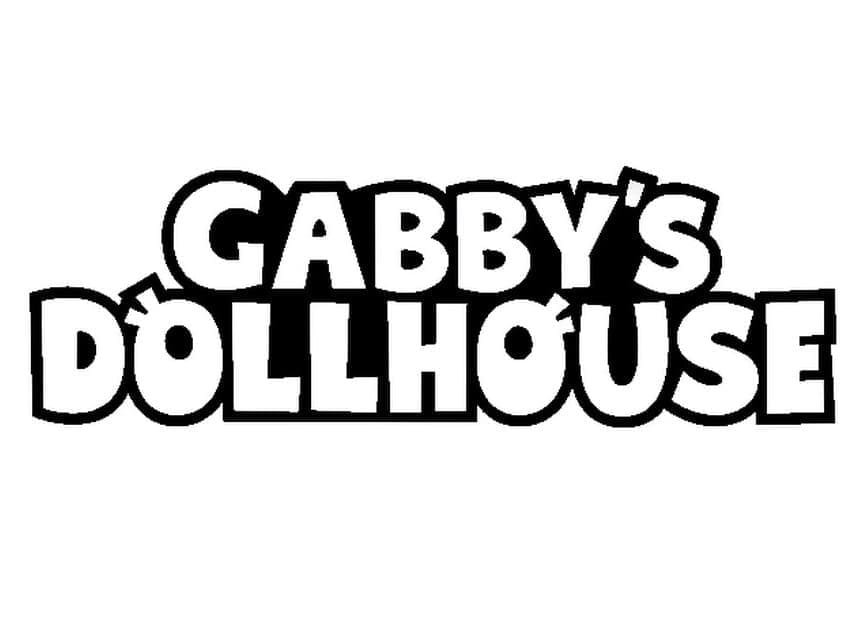 Desenho de Logotipo do a Casa Mágica da Gabby para Colorir