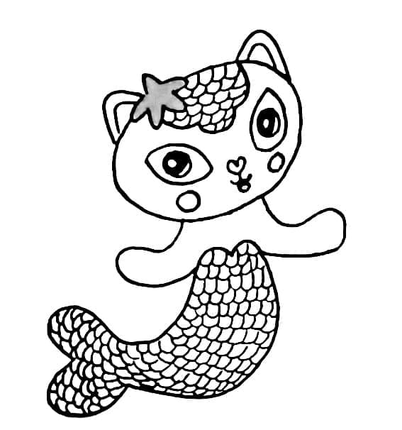 Desenho de Mercat de a Casa Mágica da Gabby para Colorir