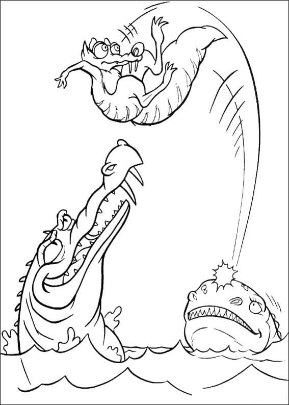 Desenho a Era do Gelo Rudy Scrat e Maelstrom para Colorir