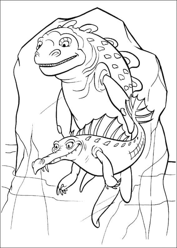 Desenho Cretáceo e Maelstroma Era do Gelo para Colorir