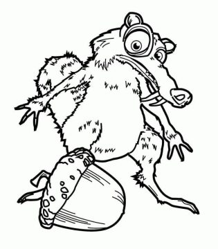 Desenho Scrat Para Colorir