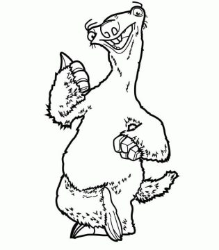 Desenho Sid A Era Do Gelo Para Colorir