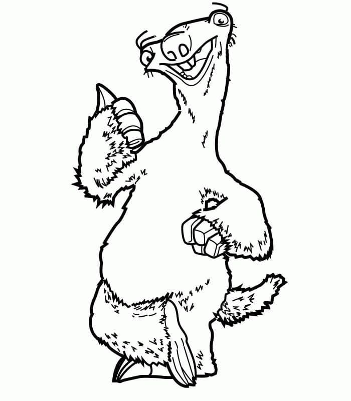 Desenho Sid a Era do Gelo para Colorir