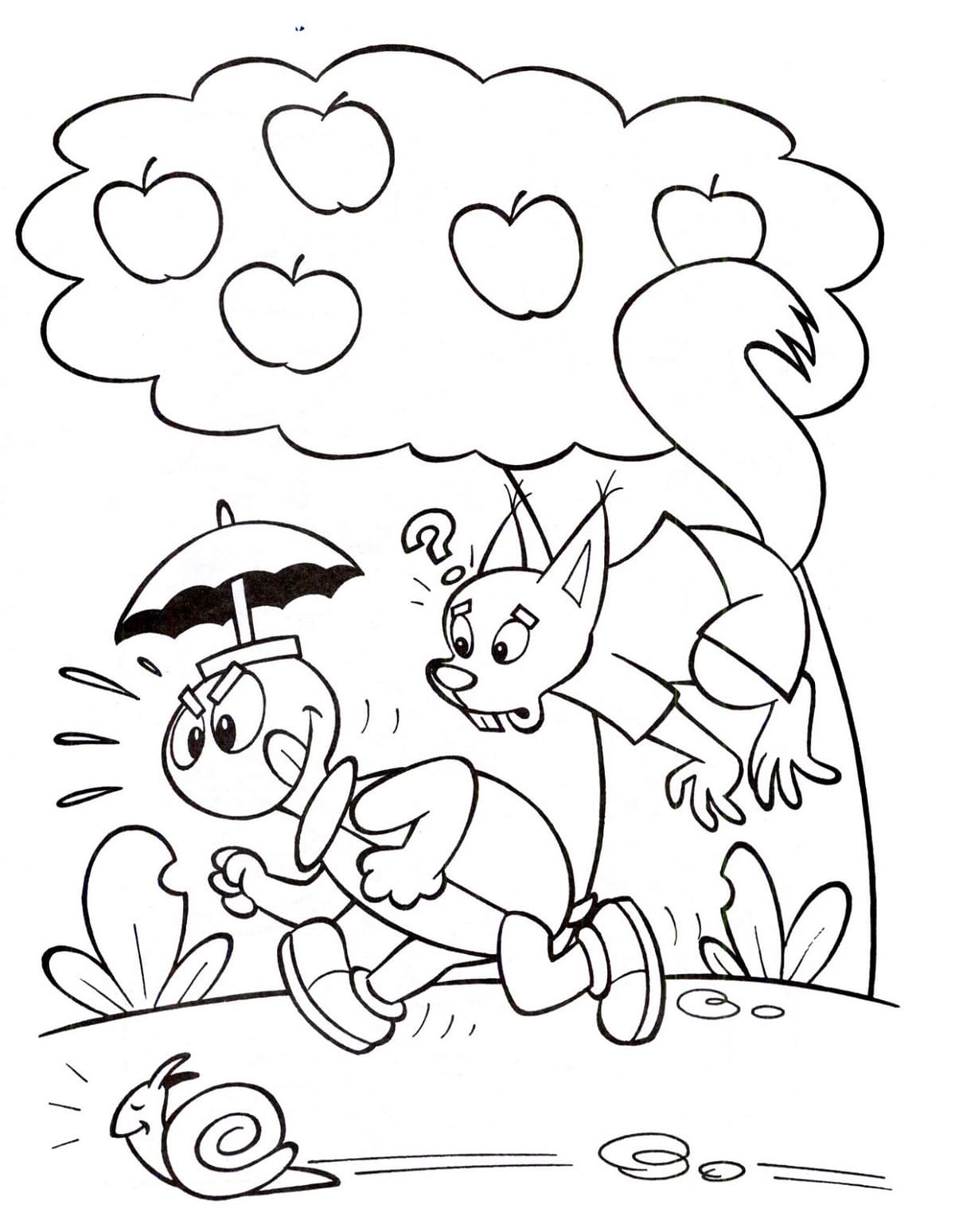 Desenho de a Lebre e a Tartaruga Grátis para Colorir