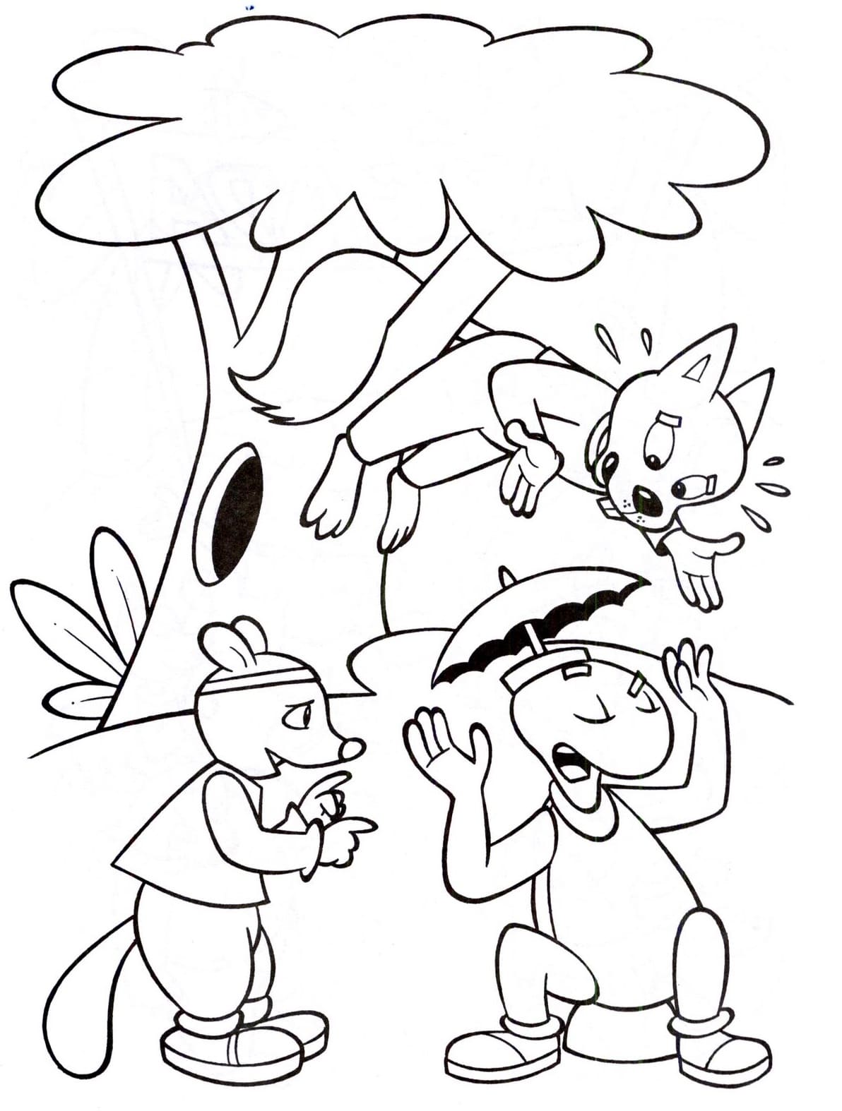 Desenho de a Lebre e a Tartaruga para Crianças para Colorir