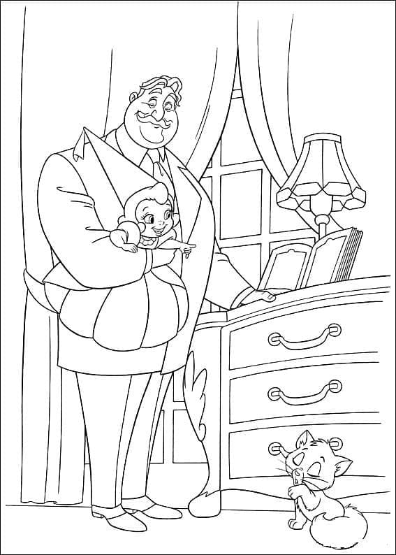 Desenho de Charlotte Labouff de a Princesa e o Sapo para Colorir