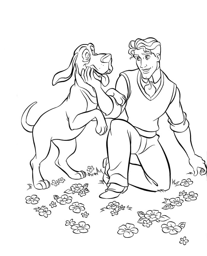 Desenho de Príncipe Naveen e Stella para Colorir