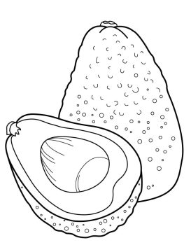 Desenho Realista De Abacate Para Colorir Gratuitamente A4