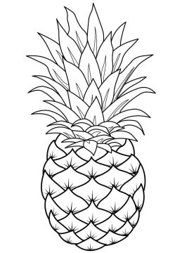 Desenho Fruta Abacaxi Para Colorir 1