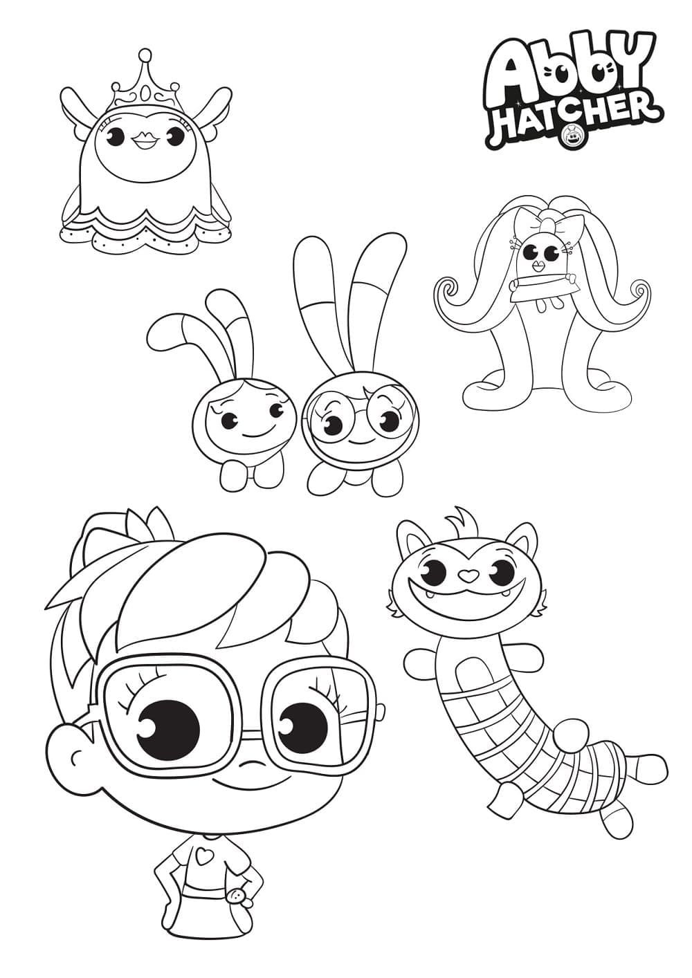 Desenho de Abby Hatcher e Amigos para Colorir