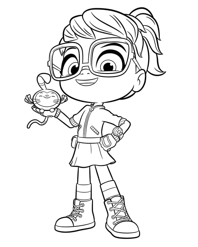 Desenho de Abby Hatcher e Pequeno Terry para Colorir