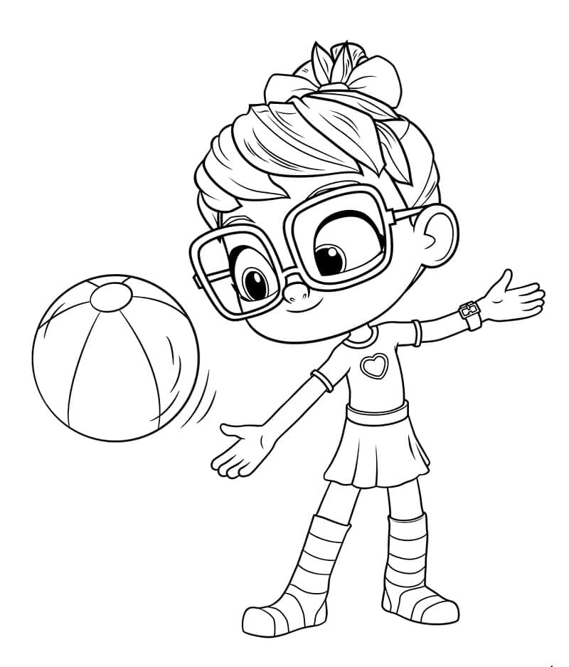 Desenho de Abby Hatcher Feliz para Colorir