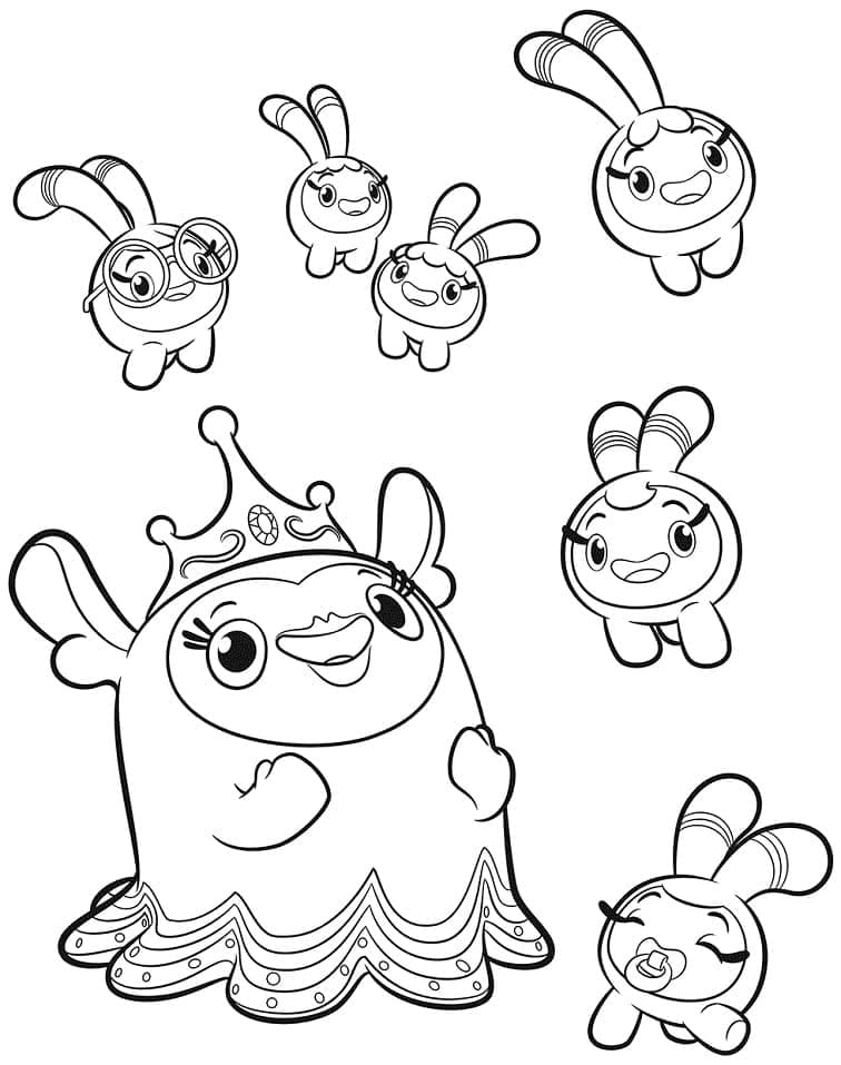 Desenho Personagens de Abby Hatcher para Colorir