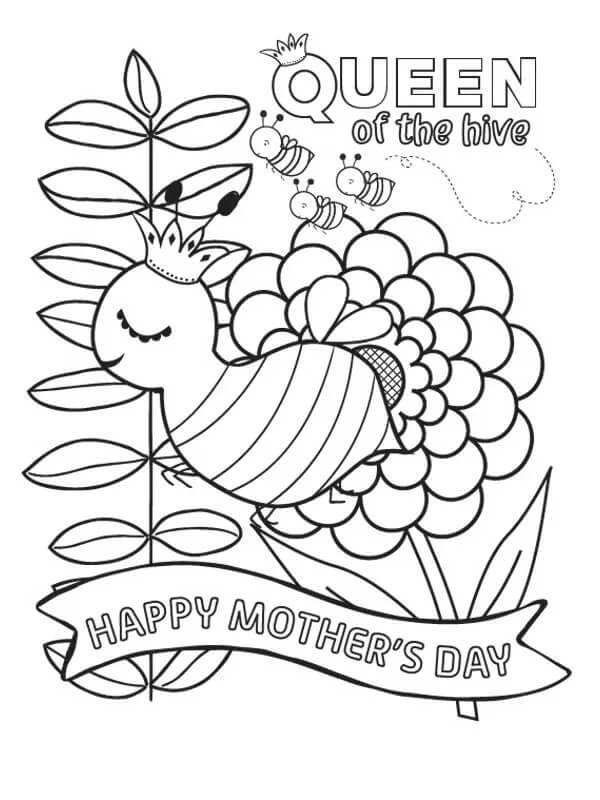 Abelha dos Desenhos Animados no Dia das Mães