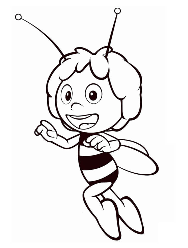 Desenho da Incrível Abelha Maia para Colorir
