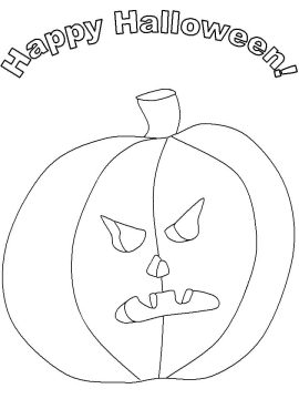 Desenho De abóbora De Halloween Com Raiva Para Colorir