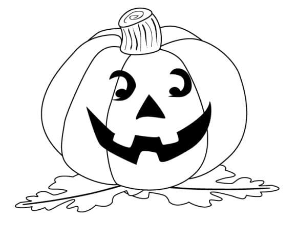 Desenho de Abóbora de Halloween Desenho Infantil para Colorir e Baixar