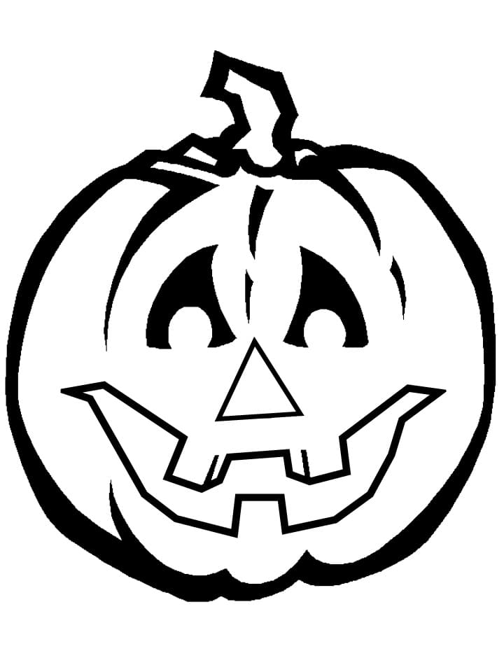 Desenho de Abóbora de Halloween Grátis para Colorir