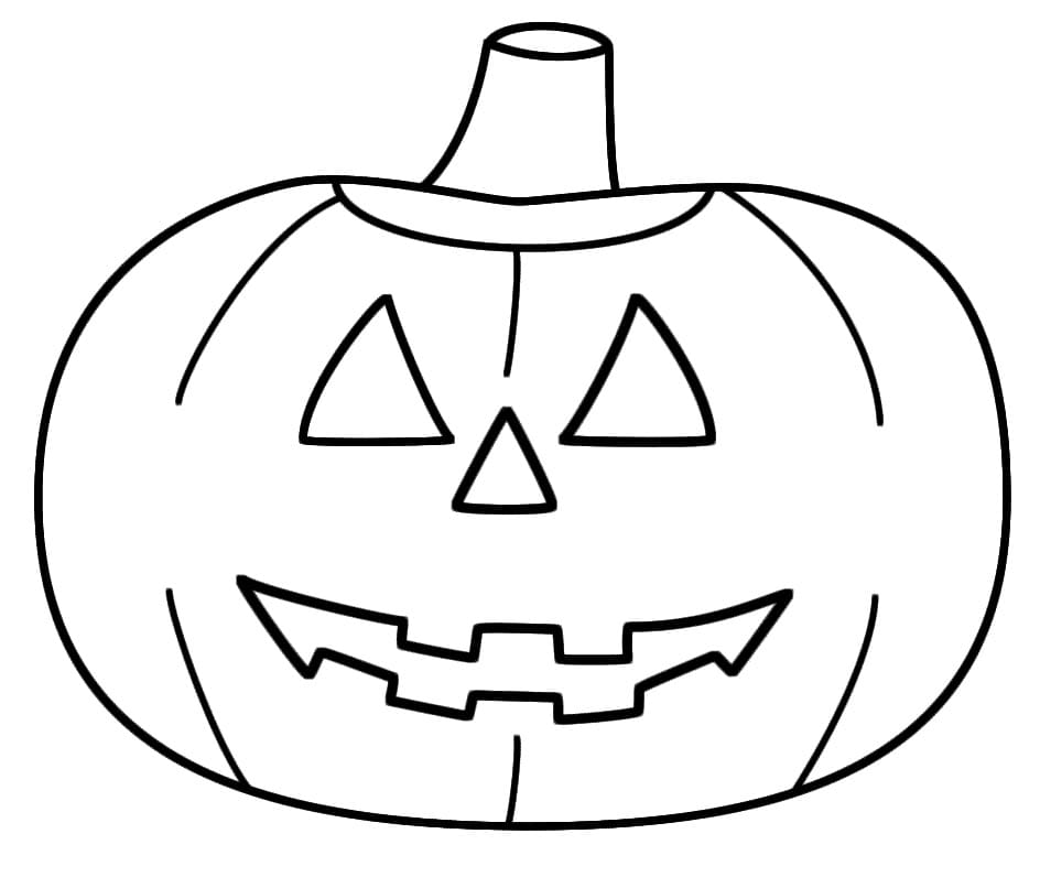 Desenho de Abóbora de Halloween para Colorir Pdf