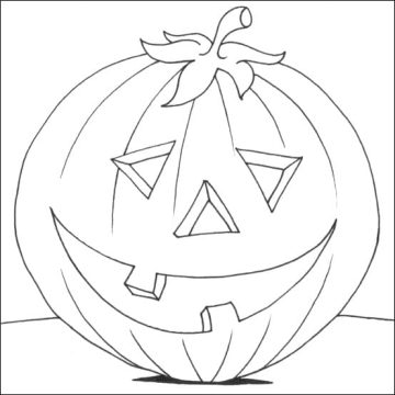 Desenho De abóbora De Halloween Para crianças Para Colorir