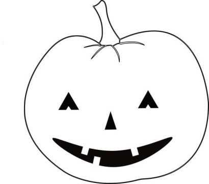 Desenho De abóbora De Halloween Simples Para Colorir